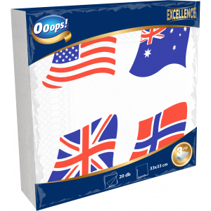 Ooops! Excellence 20pcs 3-ply Napkin Designed 33x33 cm